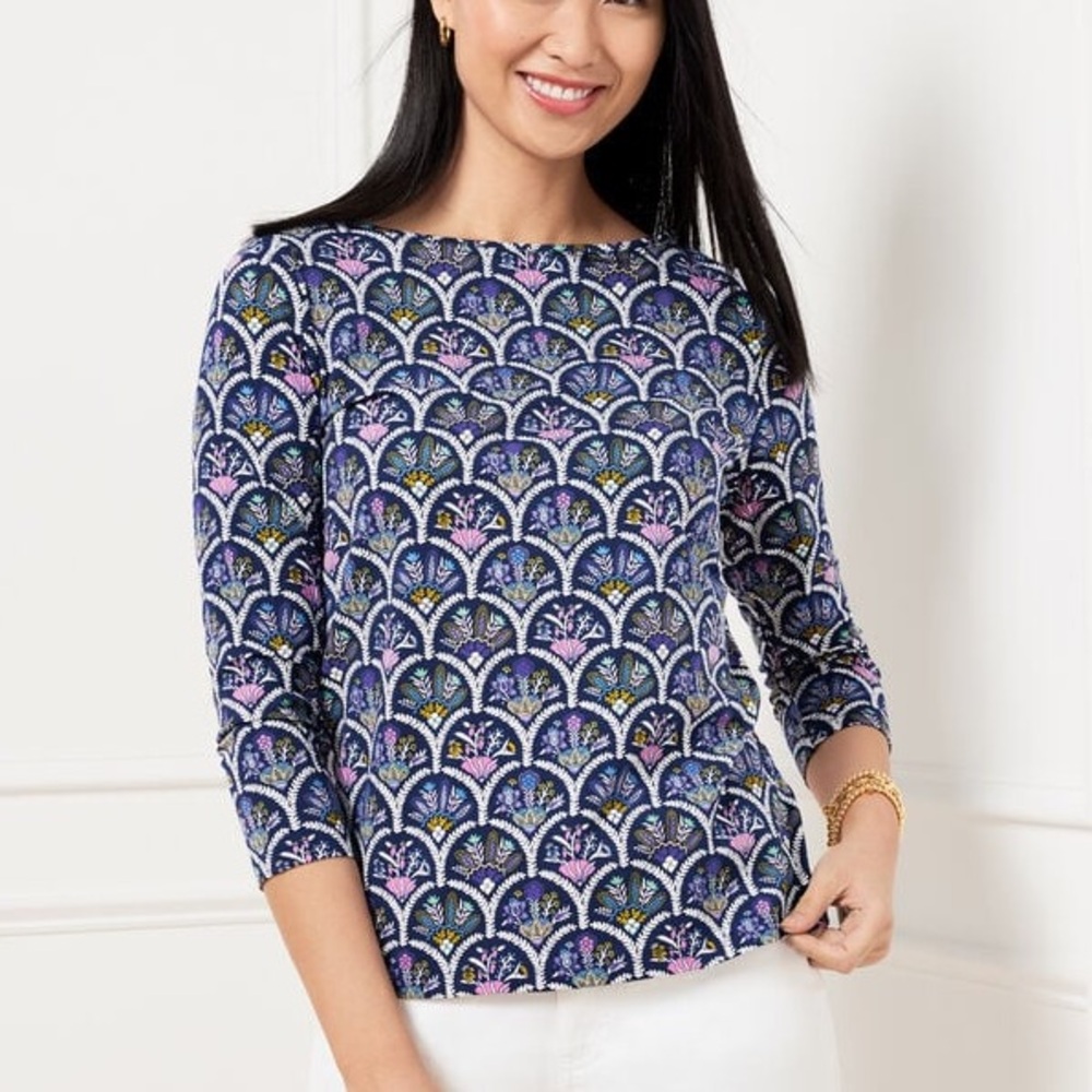 Talbots Tee - SCALLOPED FLORAL